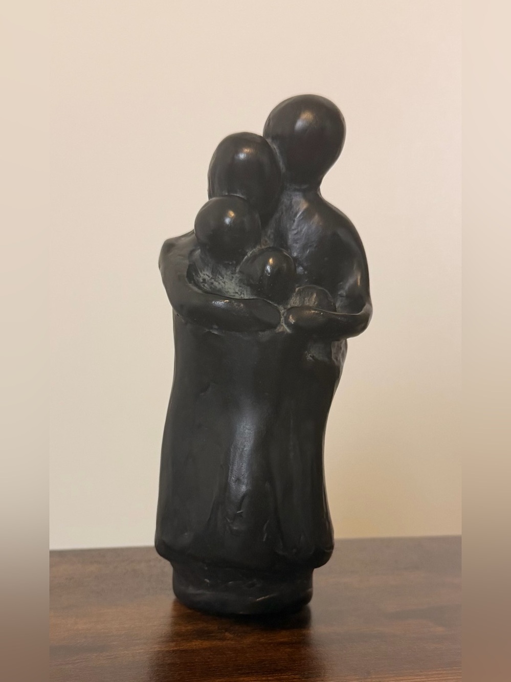 Signed Jay M. Rotberg Family of Five Figurine Verdigris Bronze 6.75”